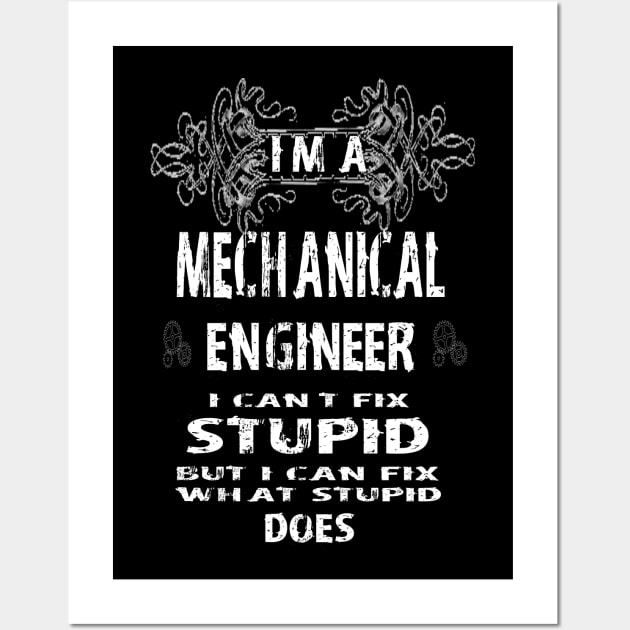 I Am A Mechanical Engineer Wall Art by Tee-ps-shirt